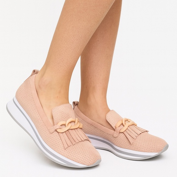 Coconuts by Matisse Pink Flats with Fringe Detail - Picture 1 of 7